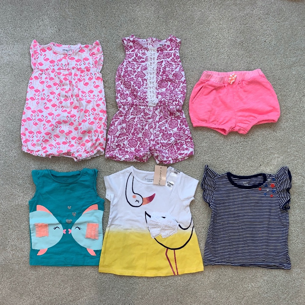 Girls 6 piece summer bundle Sz 12 months